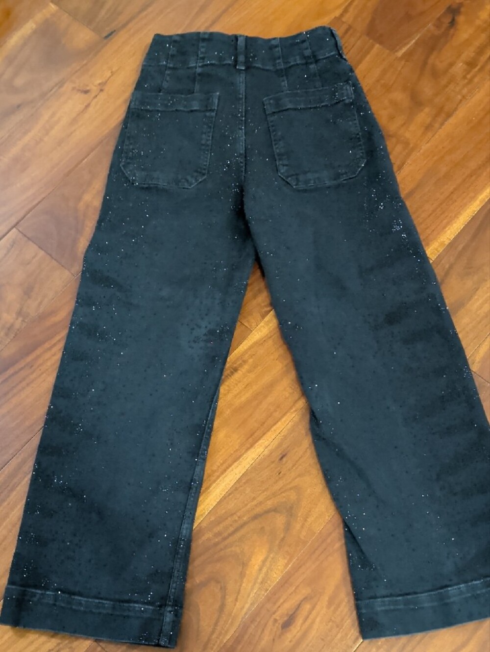 Anthropologie Maeve The Colette Black Tint RinstoneWide-Leg Women's Pants - Picture 3 of 3